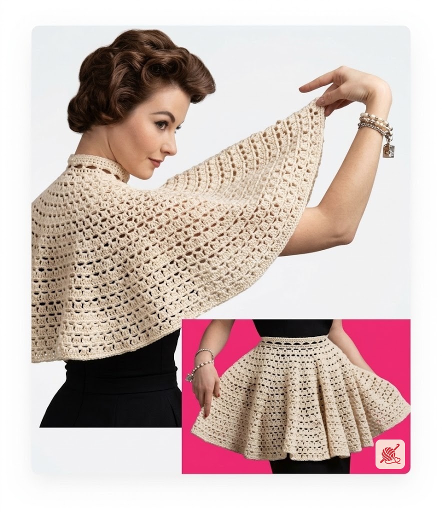 Turnabout Apron/Cape crochet pattern