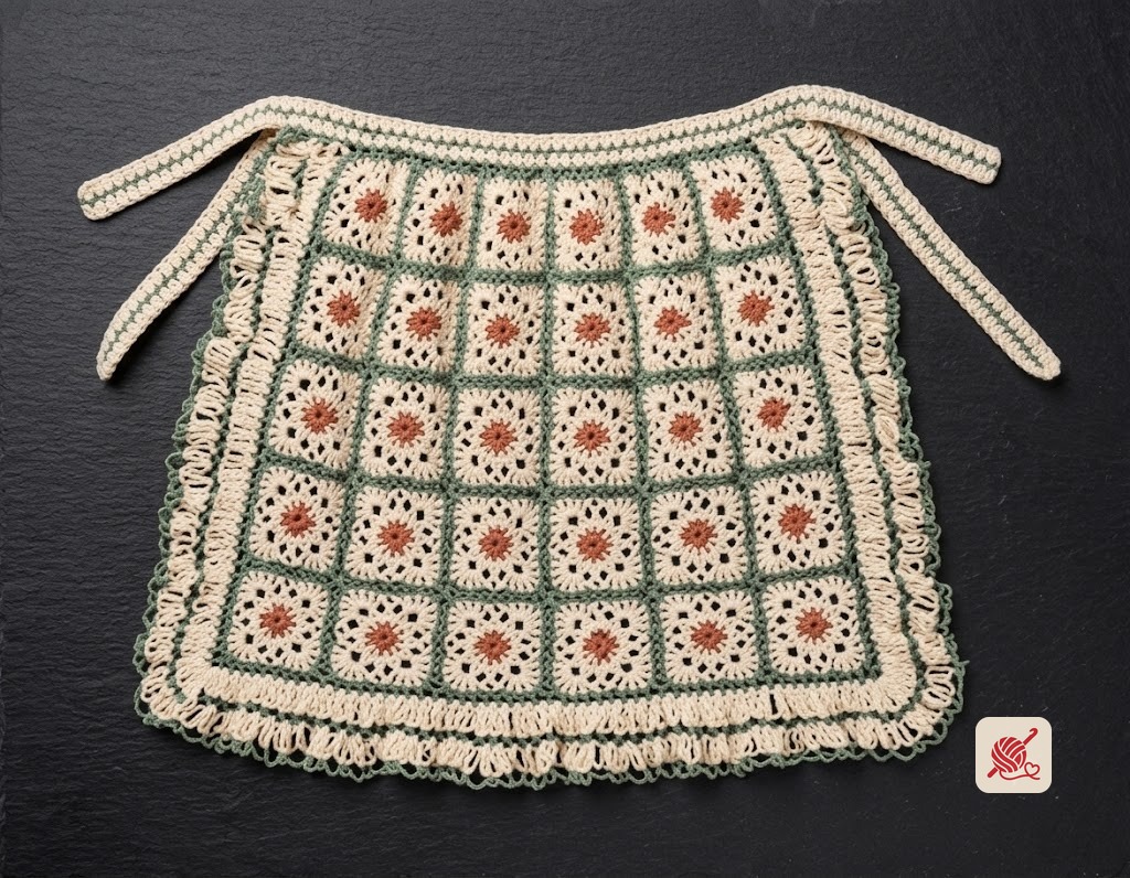 Checked for Charm Crocheted Apron Pattern #2
