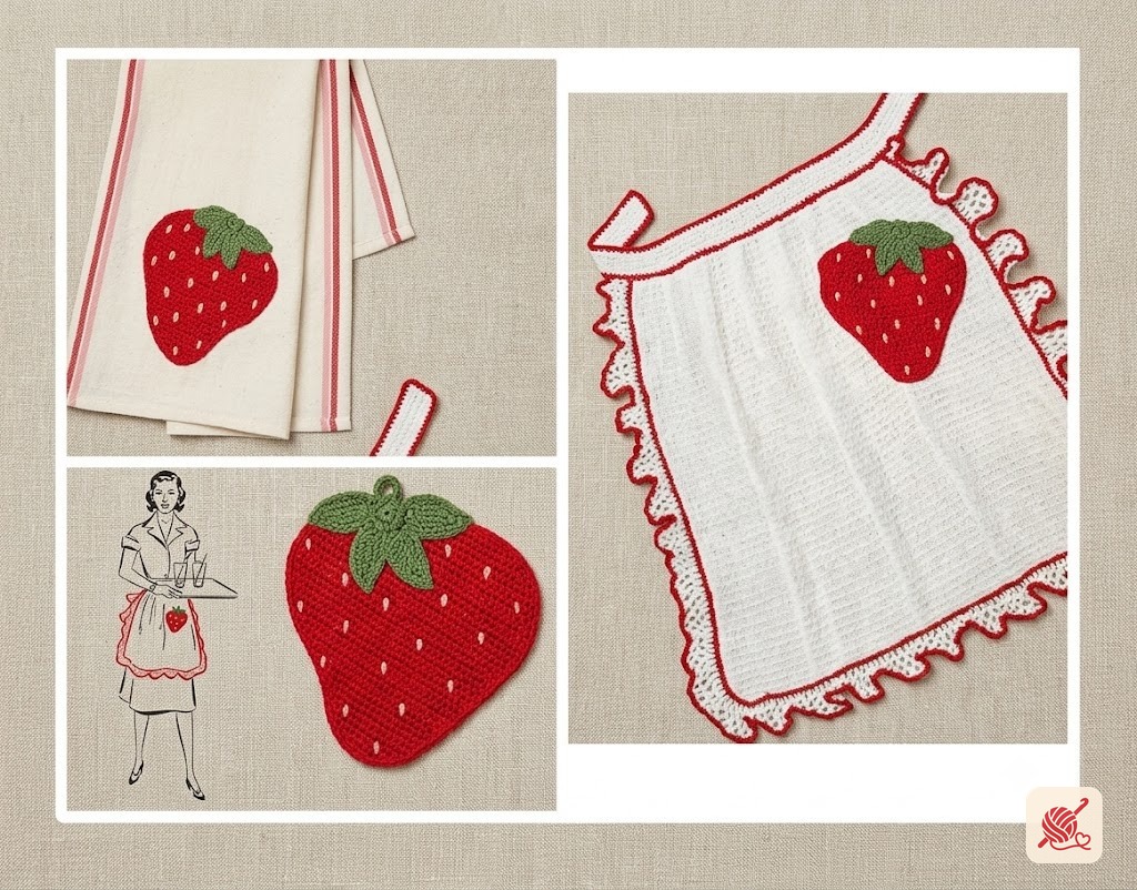 Strawberry Hostess Set Pattern #7110
