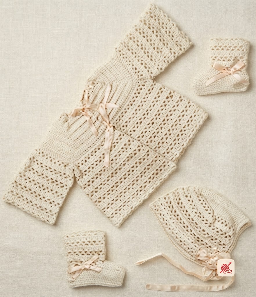 Crochet Baby Set Pattern #726