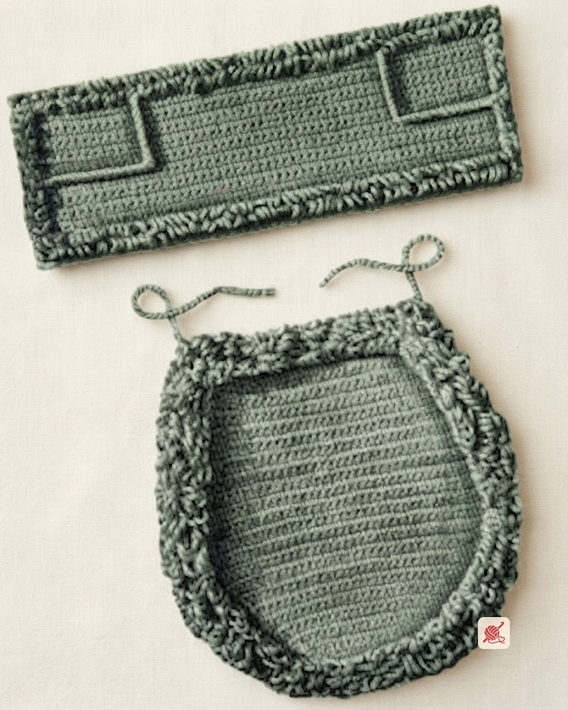 Toilet Seat Cover & Top Tray Set Pattern