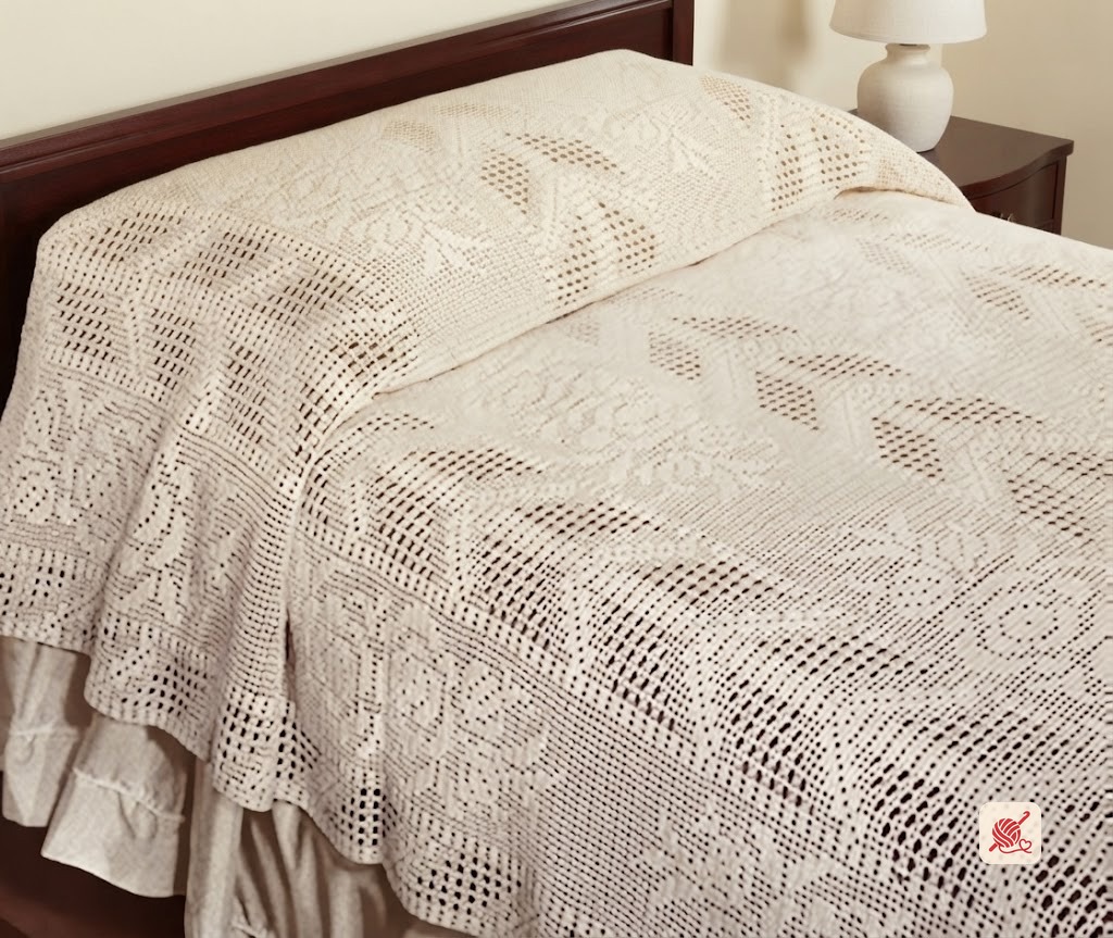 Arrow and Rose Bedspread Pattern #6111