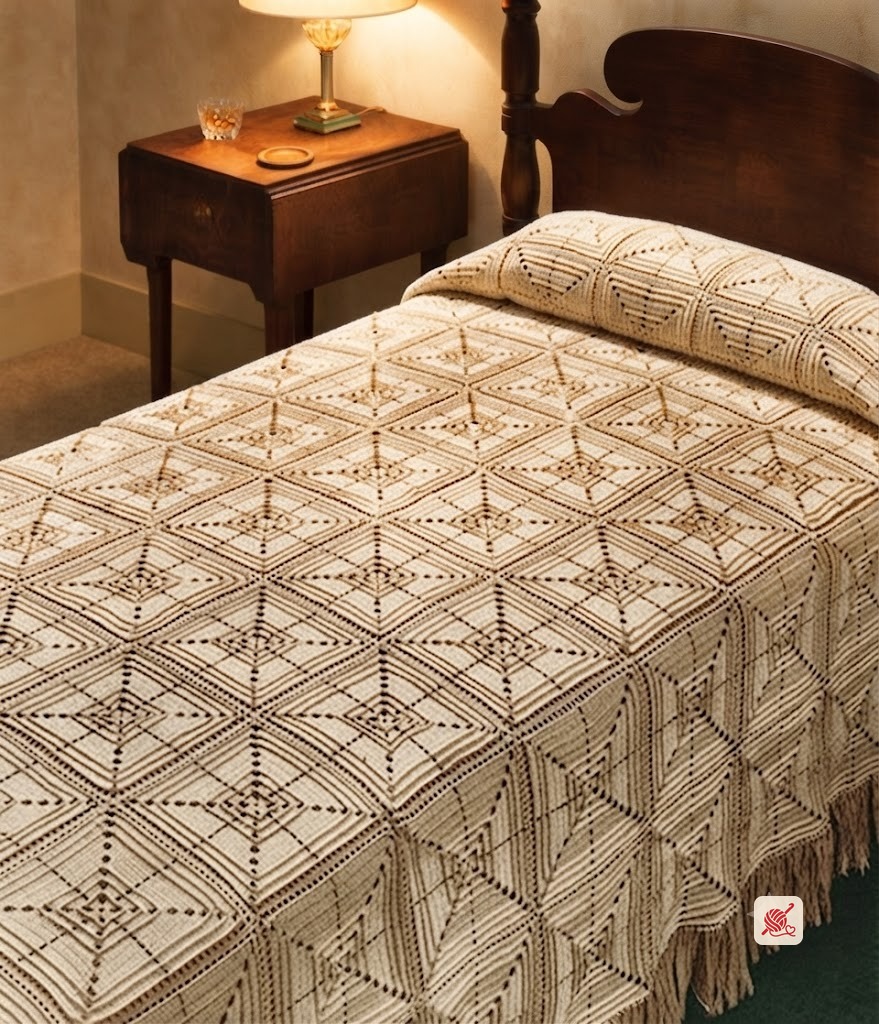 Crochet Bedspread Pattern #6131