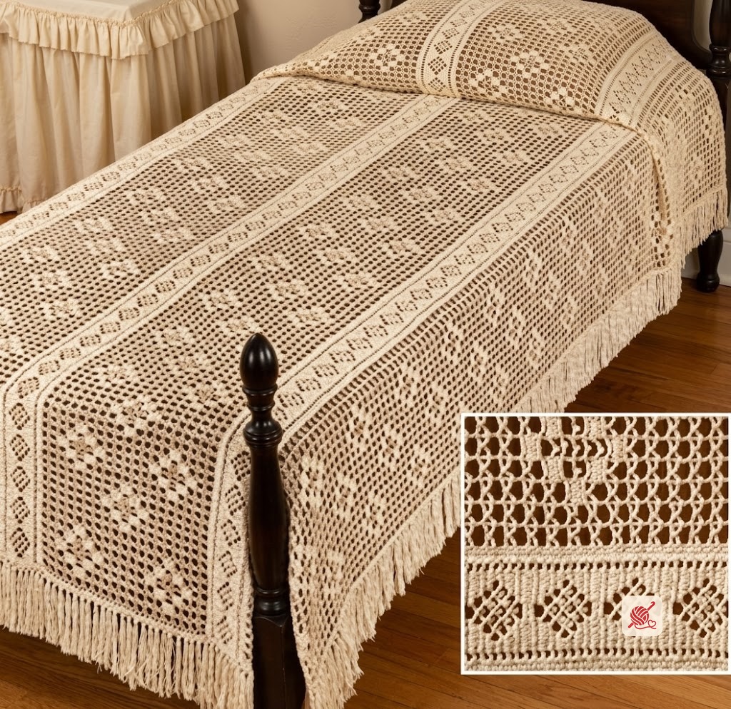 Lacet Stitch Bedspread Pattern