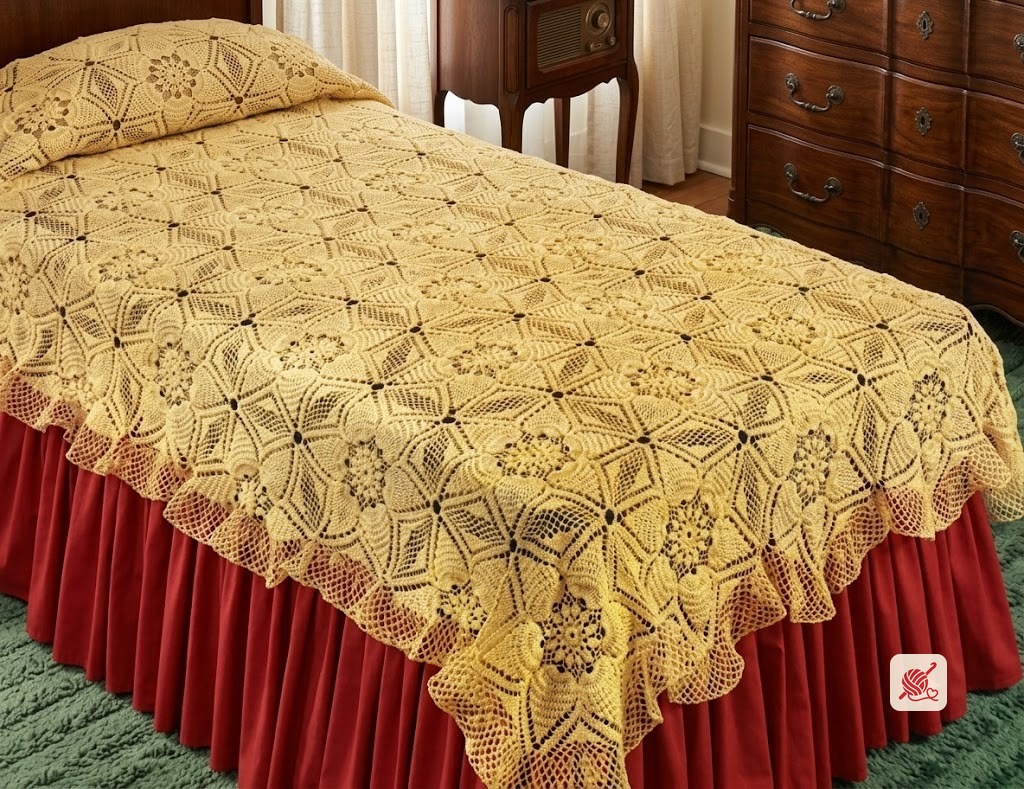 Pineapple Frosting Bedspread Pattern #S-244