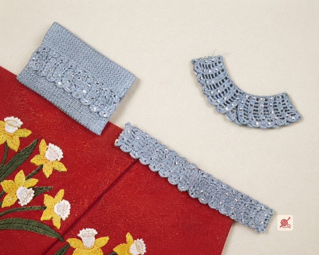 Glitter Collar, Belt and Bag Set Pattern