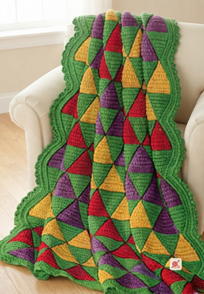 Harlequin Afghan Pattern #1707
