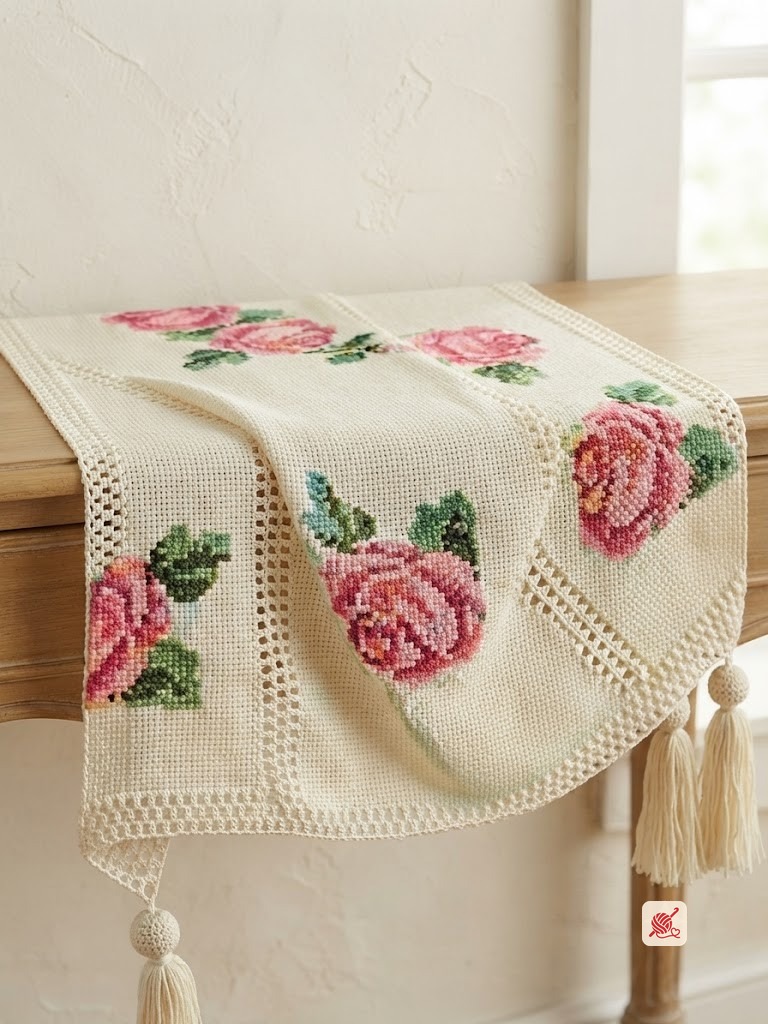 Rose Afghan Number 742-1 crochet pattern