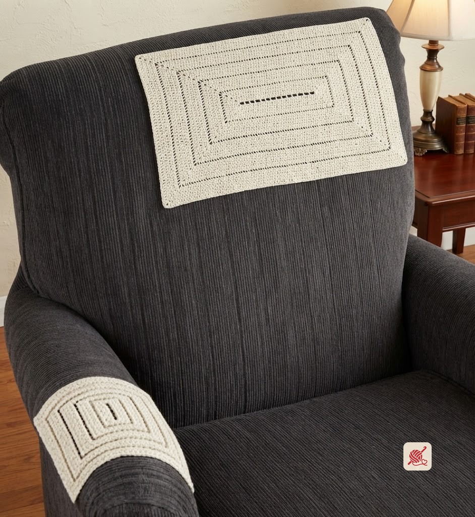 Afghan Stitch Chair Set Pattern #7090