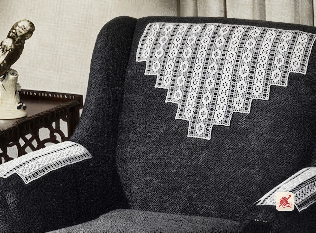 Old Brocade Chair Set Pattern #7370