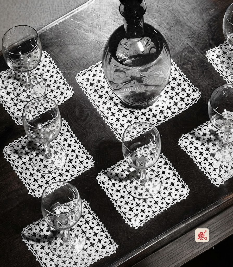 Periwinkle Coaster Set Pattern #7348