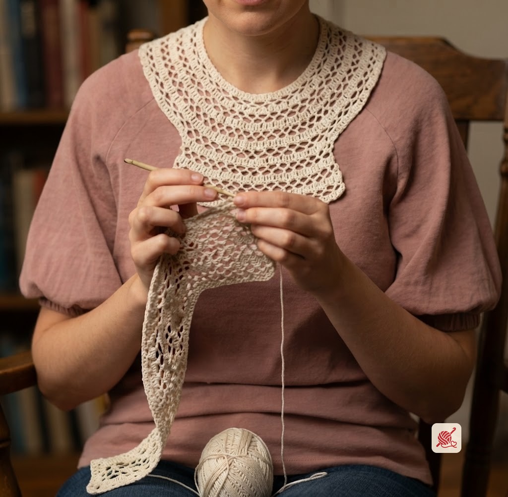 Circular Bib Collar and Cuff Set Pattern #42
