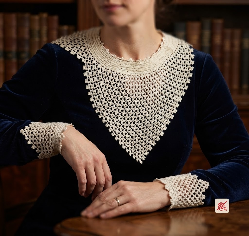 Clover Stitch Collar and Cuffs Pattern #2129