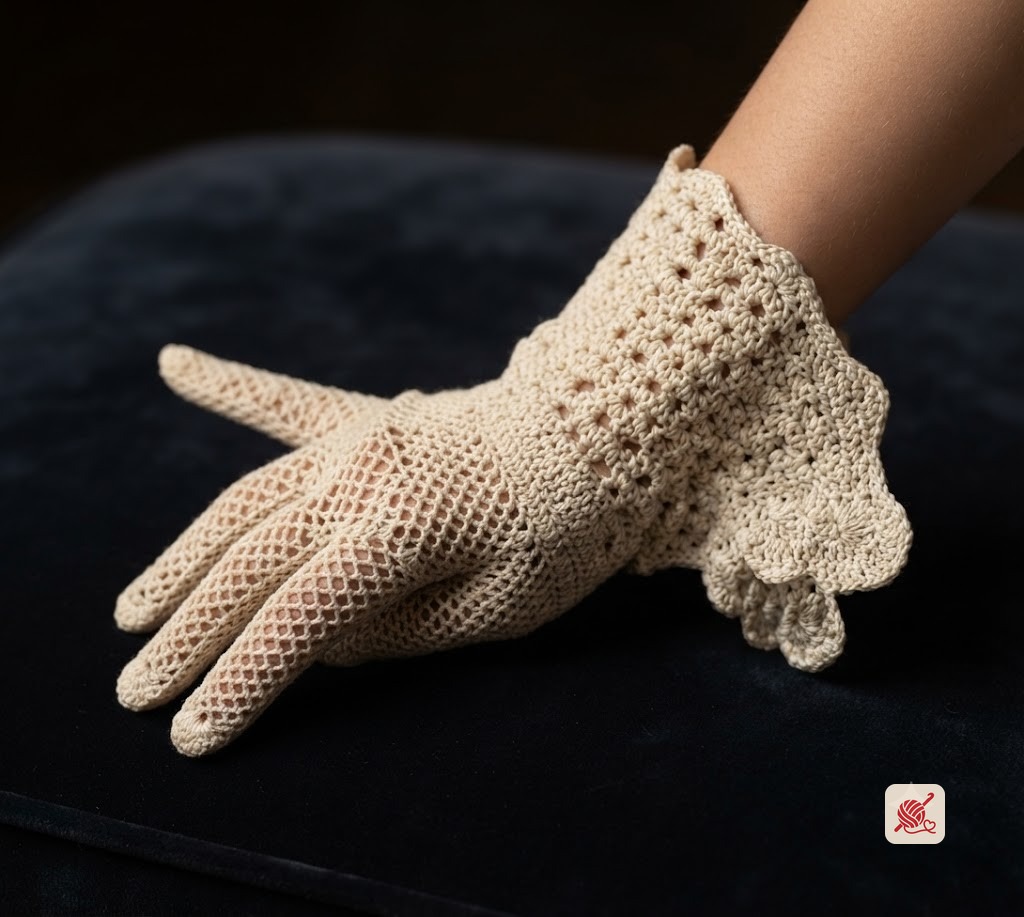 Shell Fan Gauntlet Cuff Pattern #61
