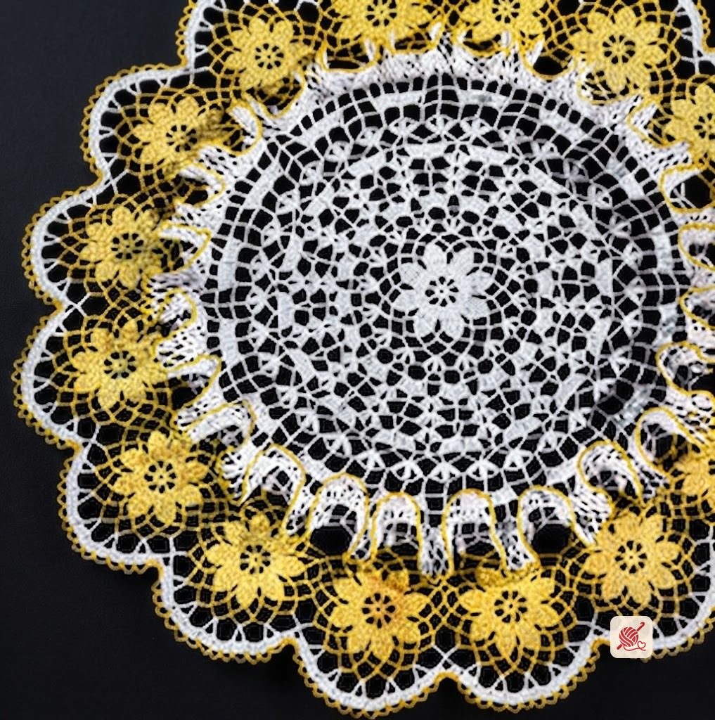 Ruffled Pondlily Doily Pattern