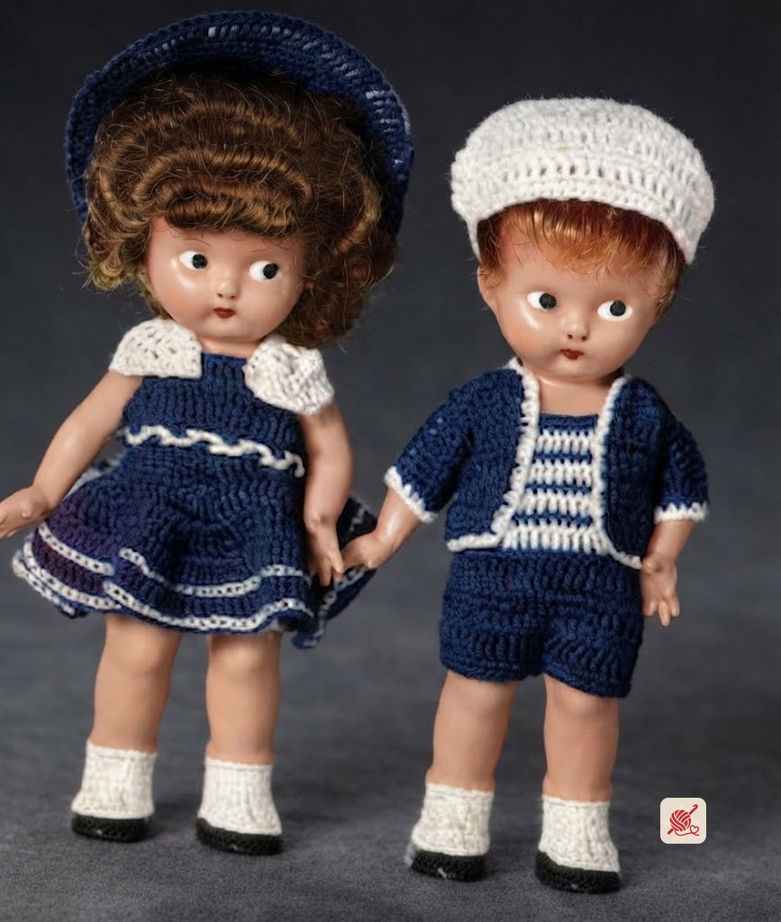 Brother and Sister Doll Pattern #S-152