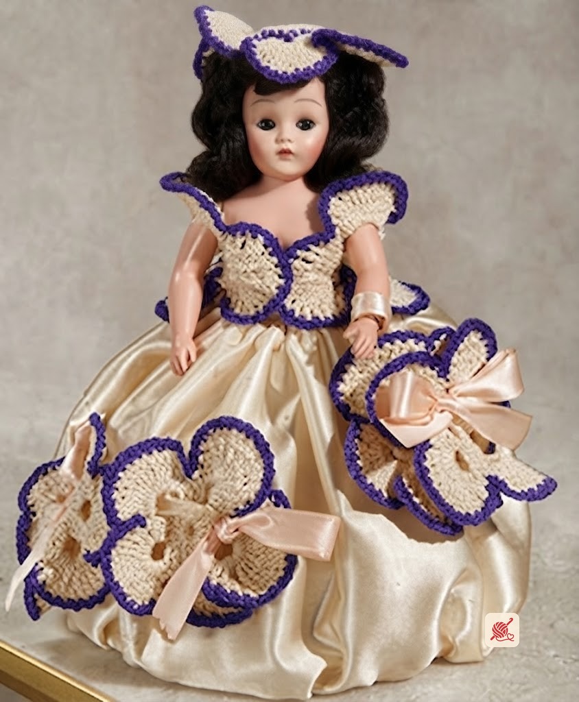 Pansie Pin Cushion Doll Pattern #552