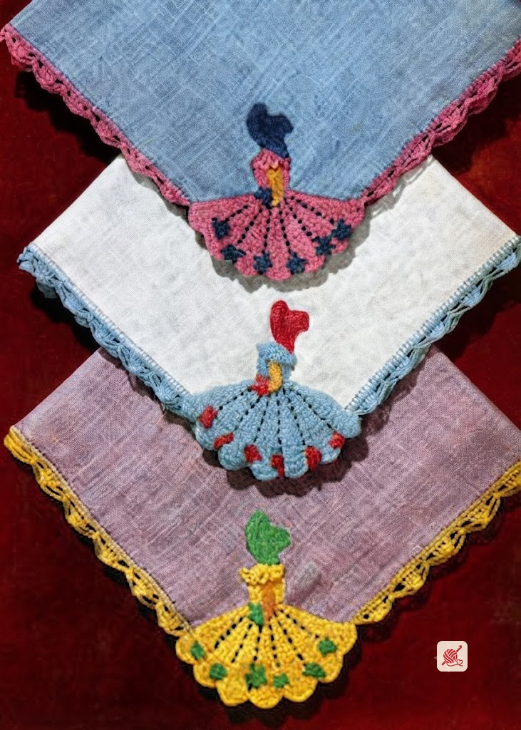 Crinoline Handkerchiefs Motif Pattern #CL-274