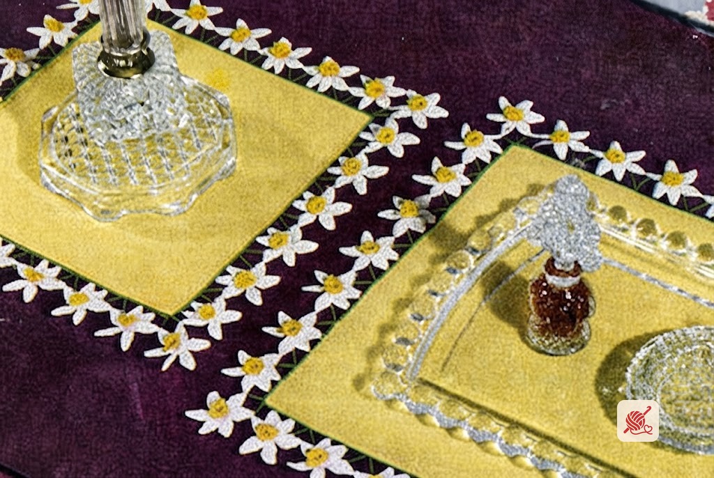 Narcissus Vanity Set Edging Pattern #EI-290