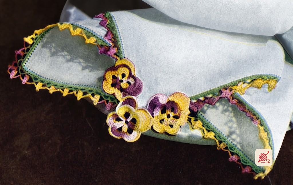 Pansy Handkerchief Edging Pattern #803