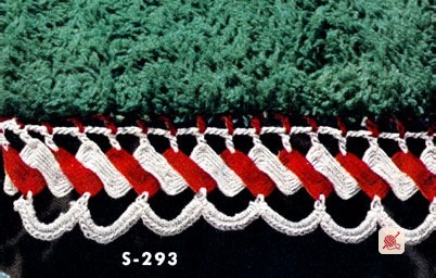 Rick Rack Edging on Bath Towel Pattern