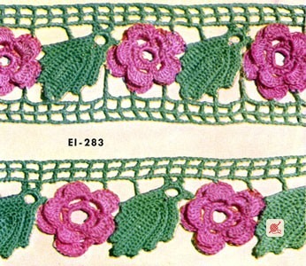 Rose Edging & Insertion Pattern #EI-283