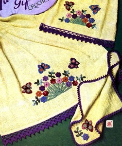 Summertime Edging and Motif Towel Set Pattern #1