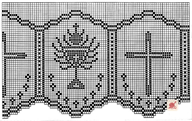 Filet Crochet Altar Cloth Pattern #1900