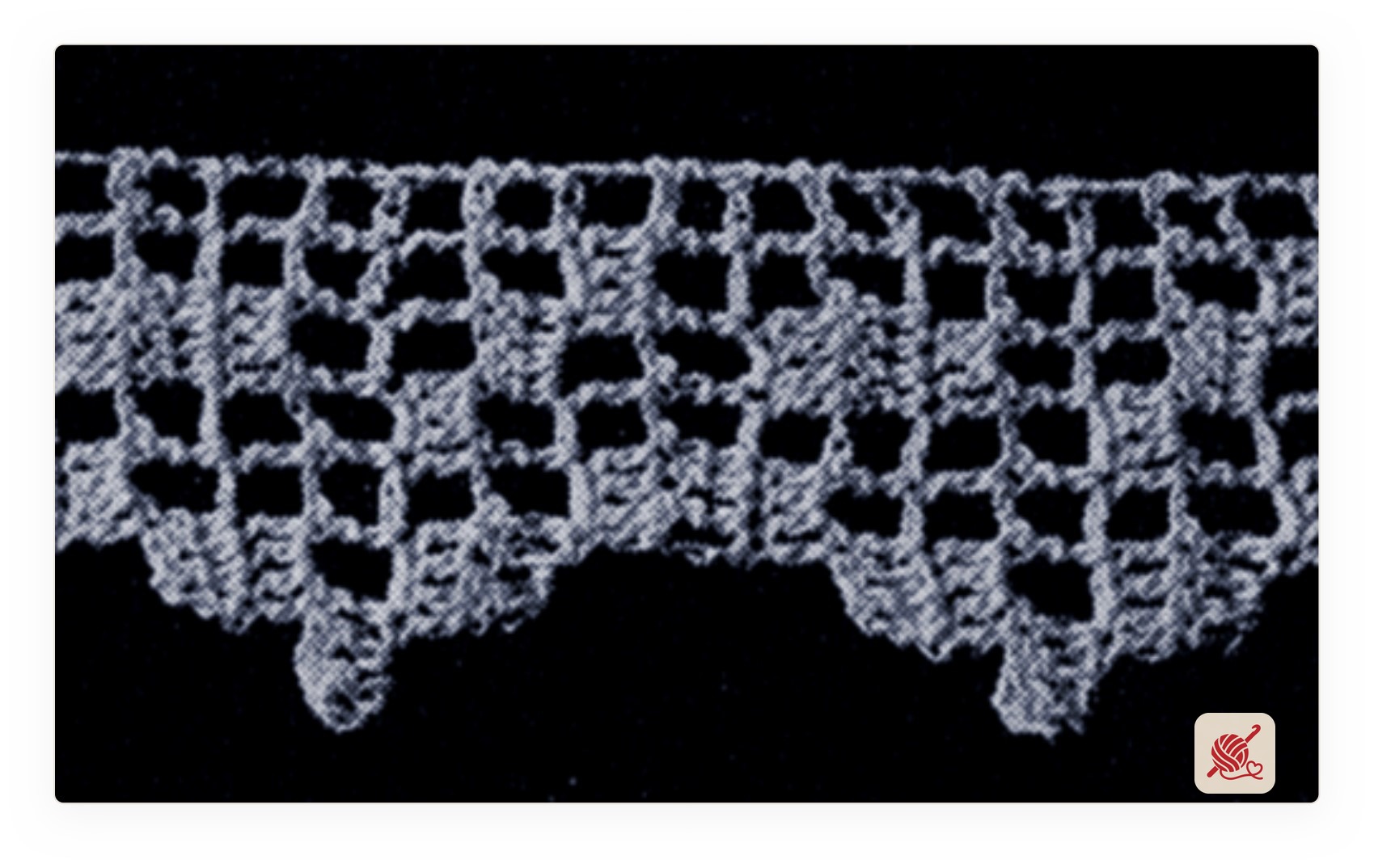 Filet Crochet Edging Pattern #1894