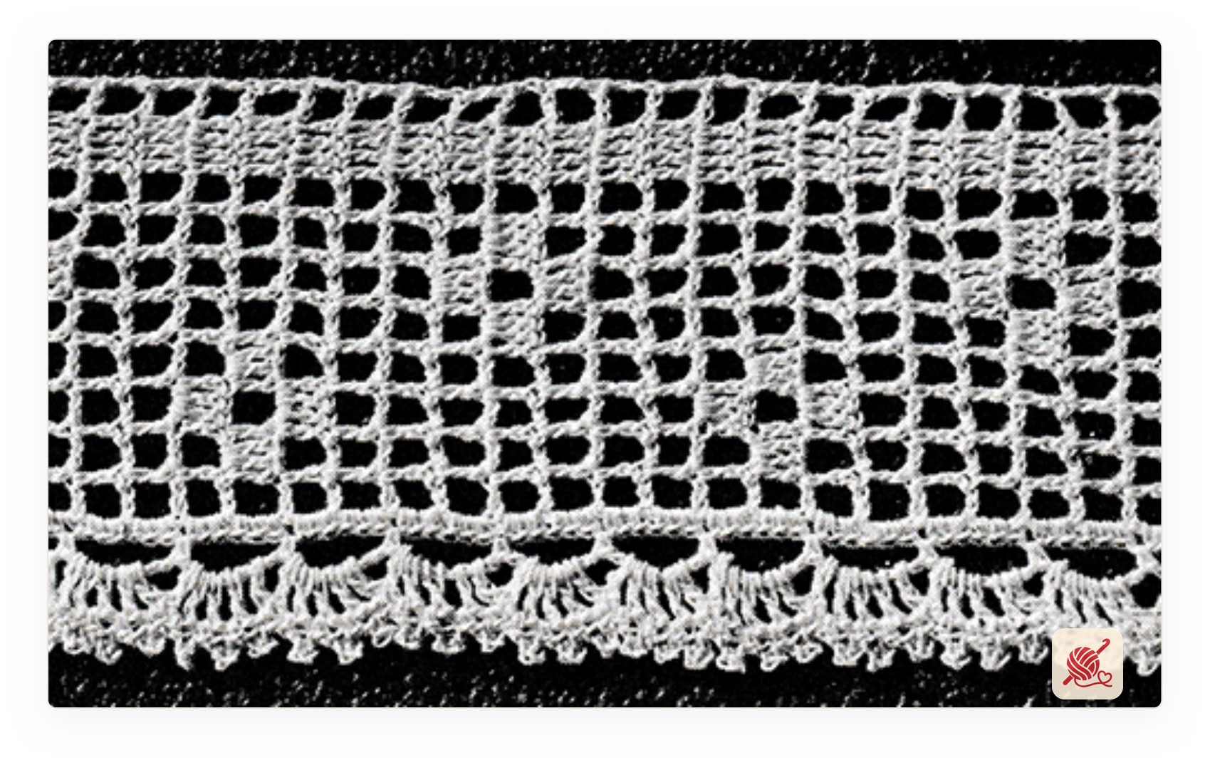 Filet Crochet Edging Pattern #788