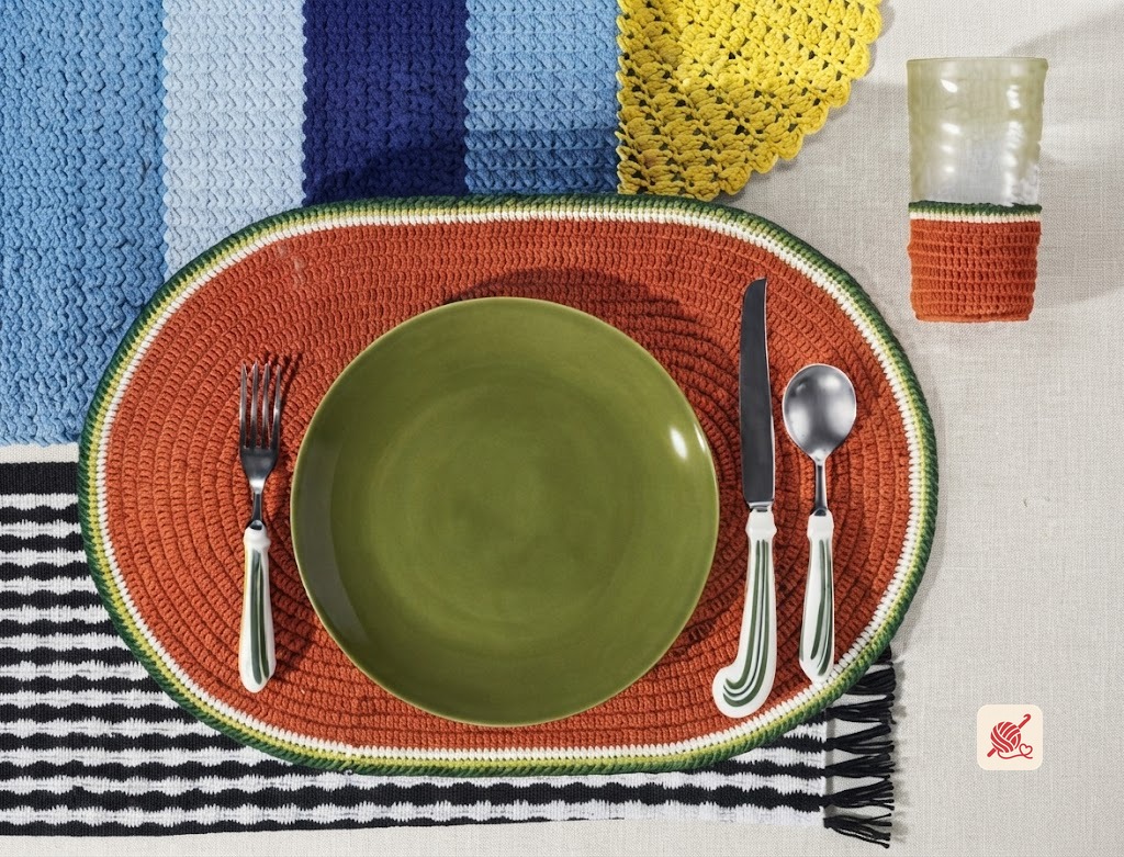 Watermelon Place Mat & Glass Jacket Pattern #S-412