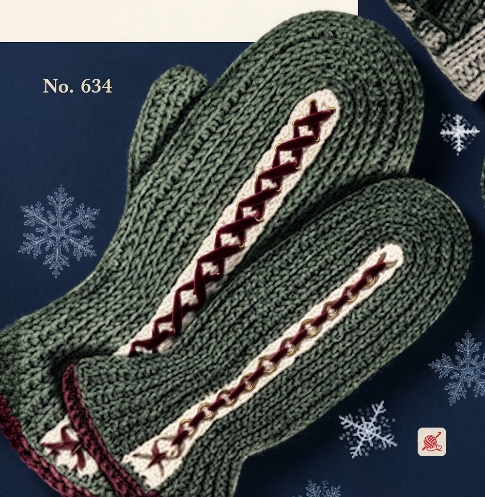 Crochet Gloves with Irish Cuffs Pattern #284