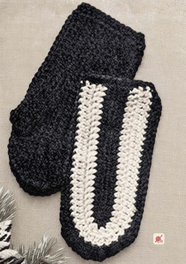 Crocheted Children's Mittens Pattern #120