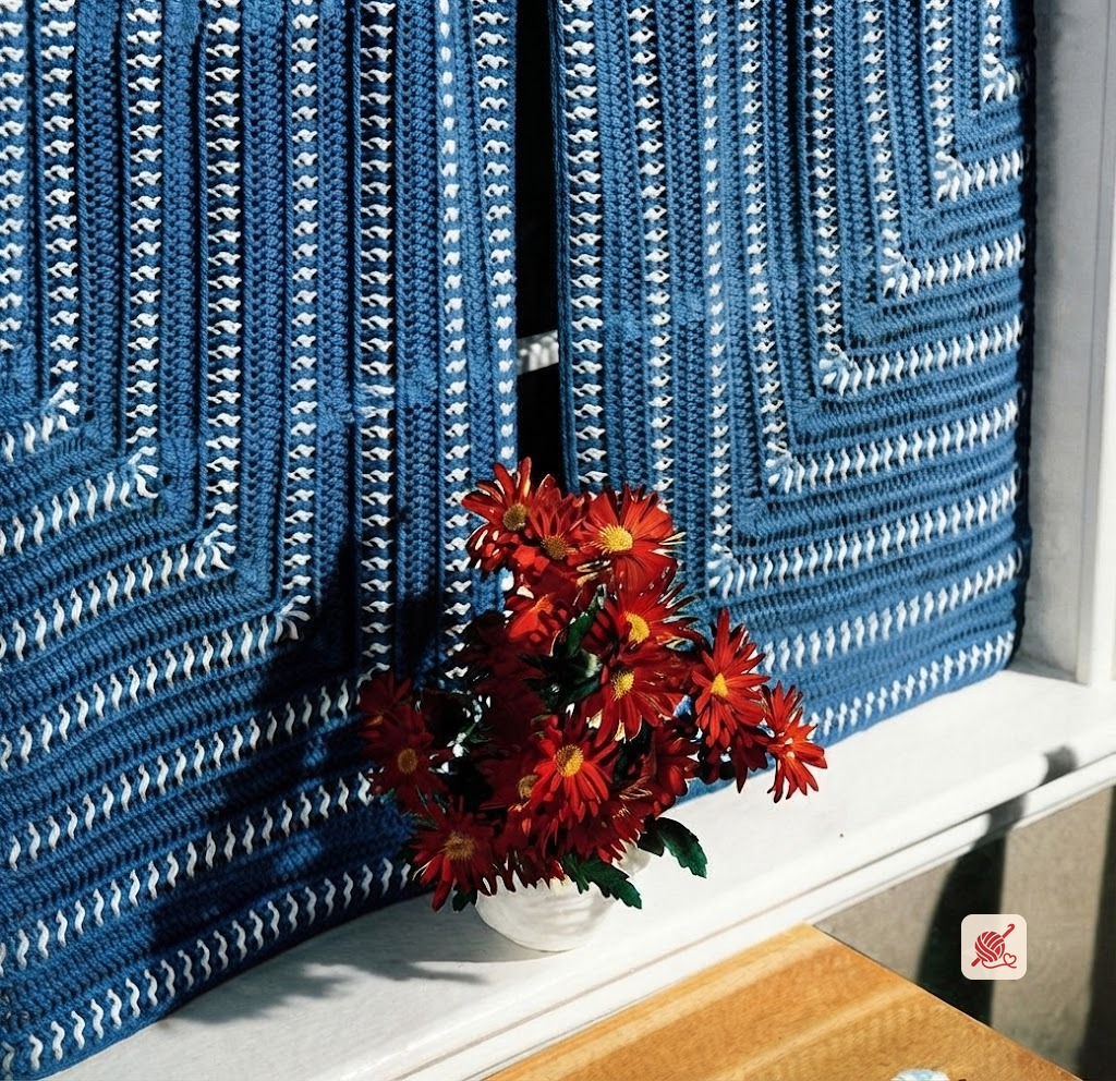 Hairpin Lace Cafe Curtains Pattern #S-472