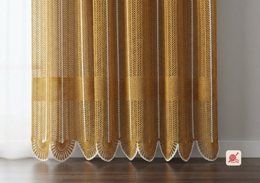 Hairpin Lace Cafe Curtains Pattern