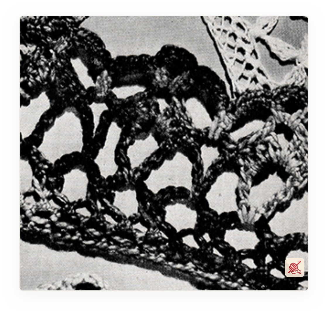 Hairpin Lace Edging Pattern #8236