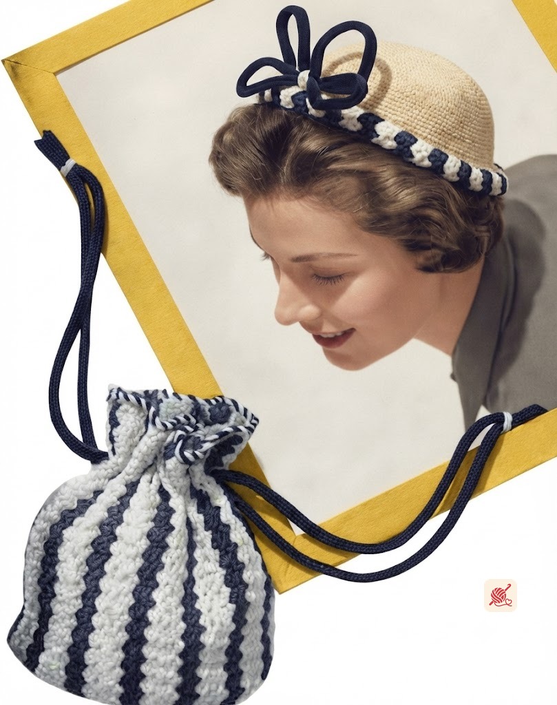 Black & White Striped Hat Pattern