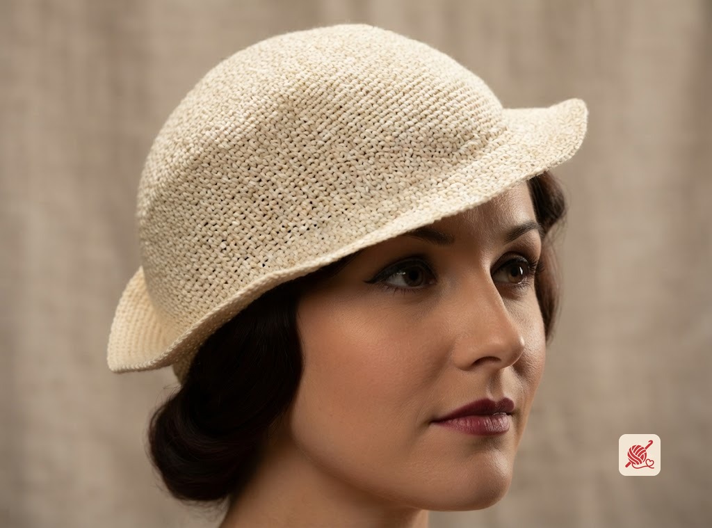 Hat with Tilted Brim Pattern #21