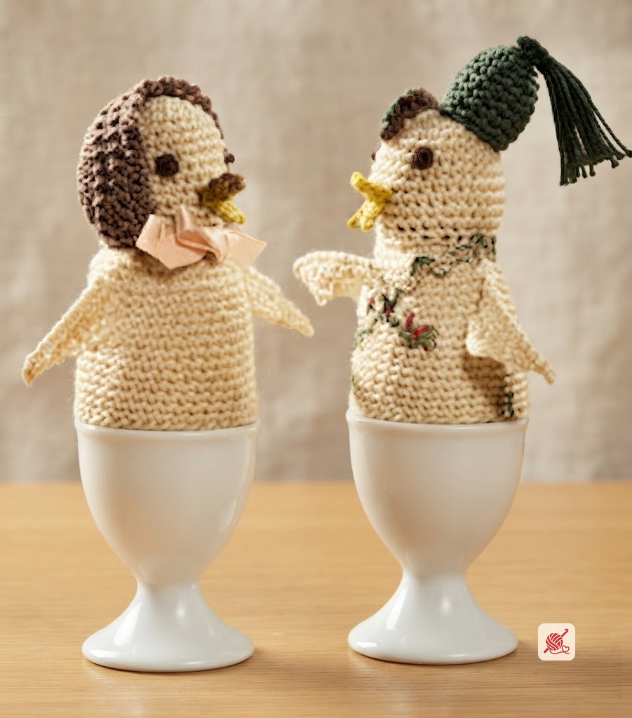 Cock-a-Doodle Egg Warmers Pattern