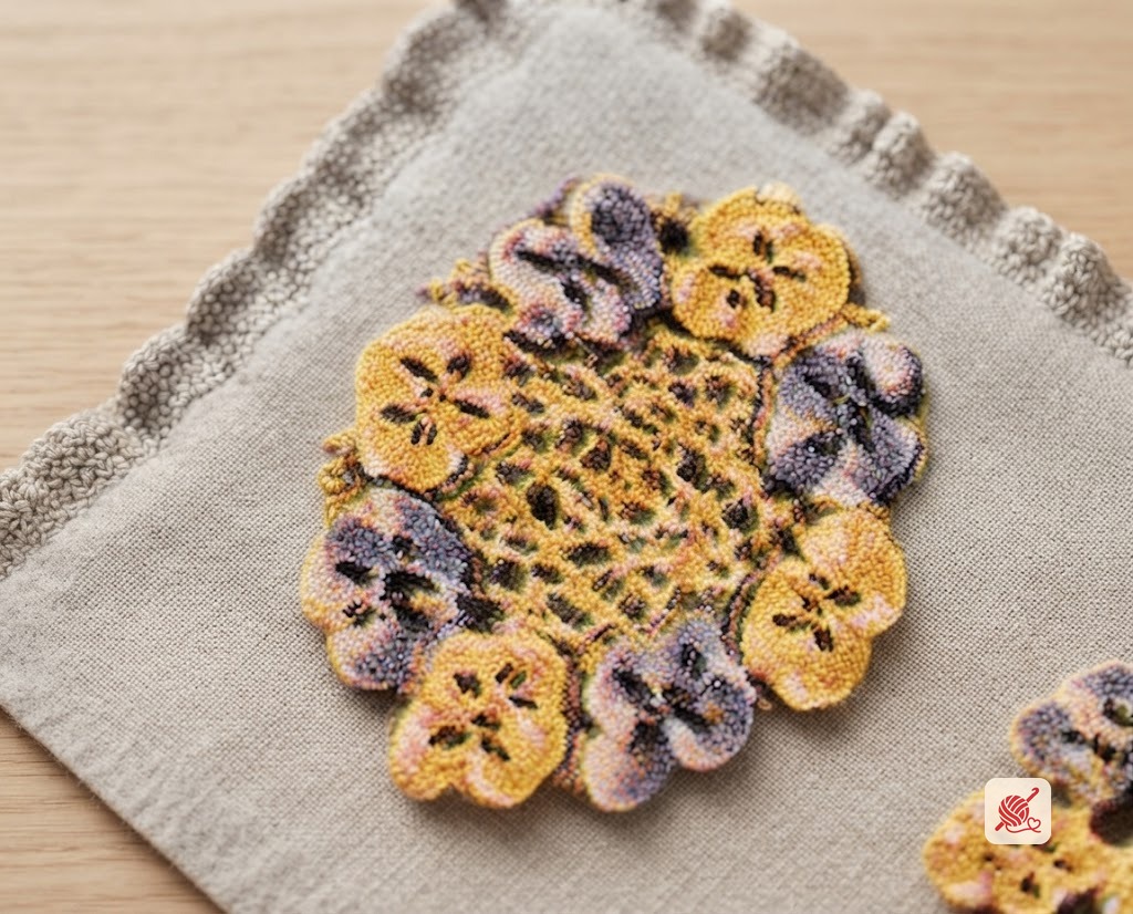 Pansies Napkin Stand Pattern #7102