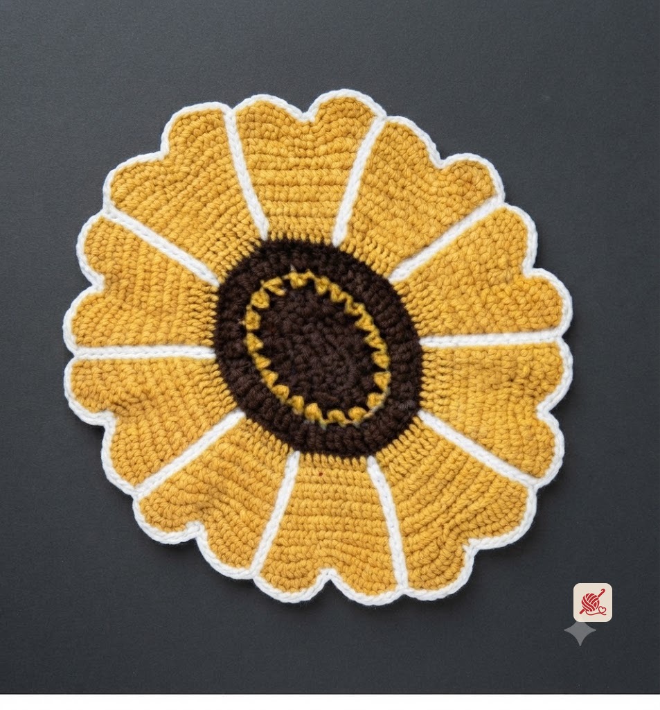Black Eyed Susan Hot Plate Mat Pattern #7014