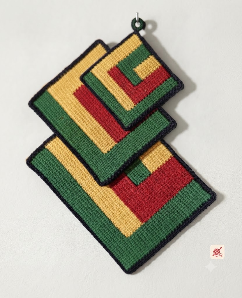 Modern Potholder & Hot Plate Mats Pattern