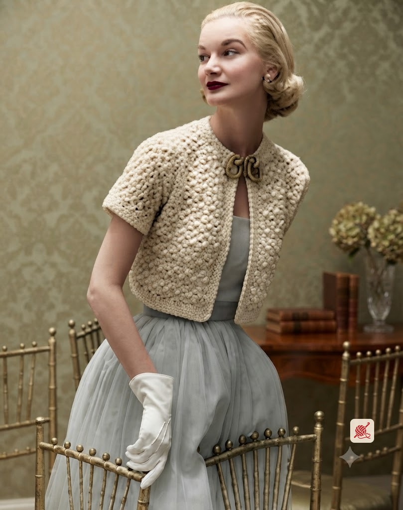 Crocheted Bolero Pattern #704-6