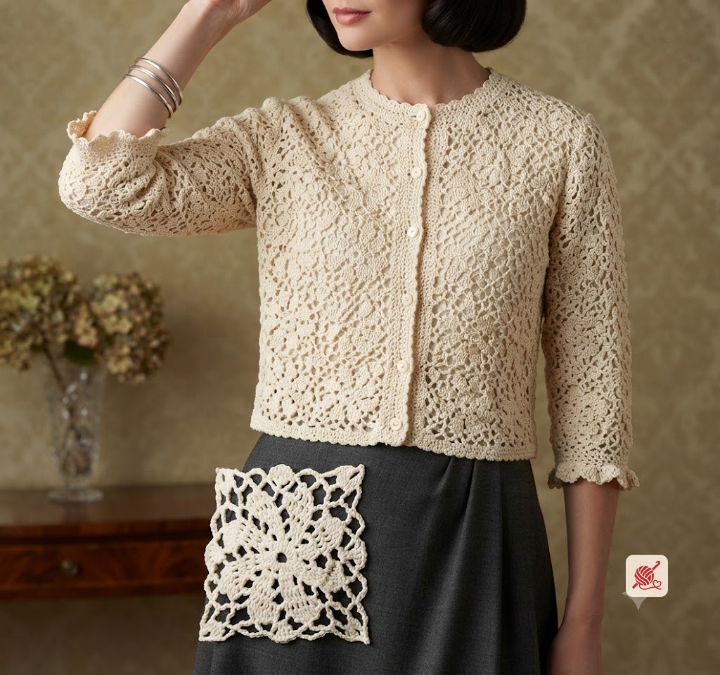 Crocheted Jacket Pattern #551