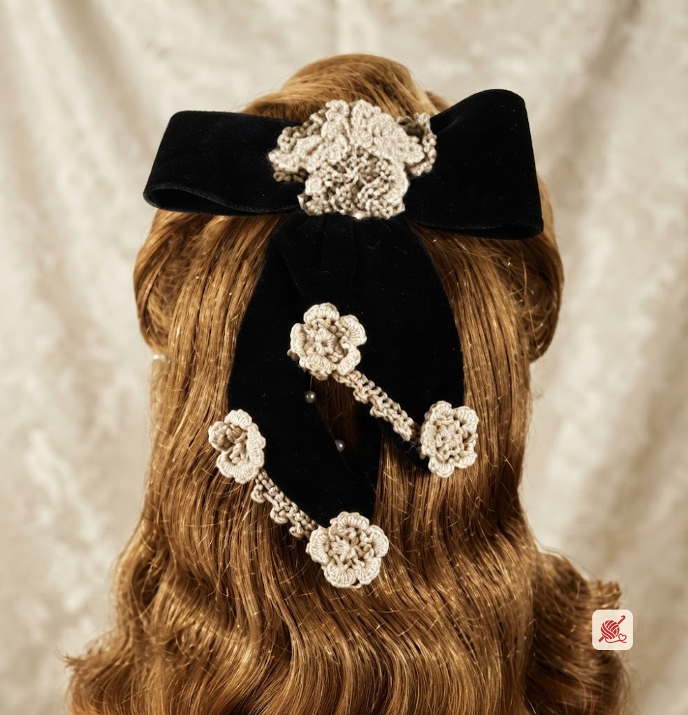 Bow and Flower Hair-Do Pattern #1162