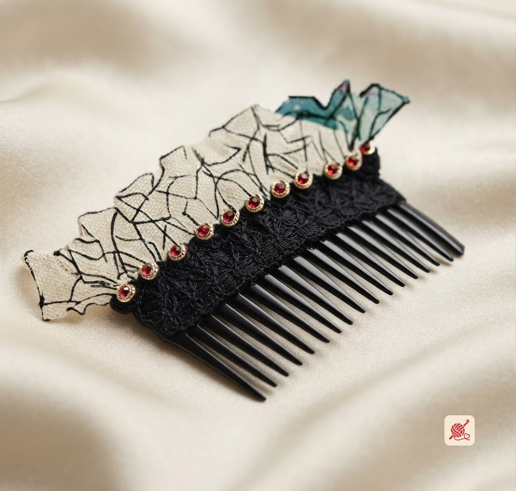 Satin & Sequins Comb Pattern