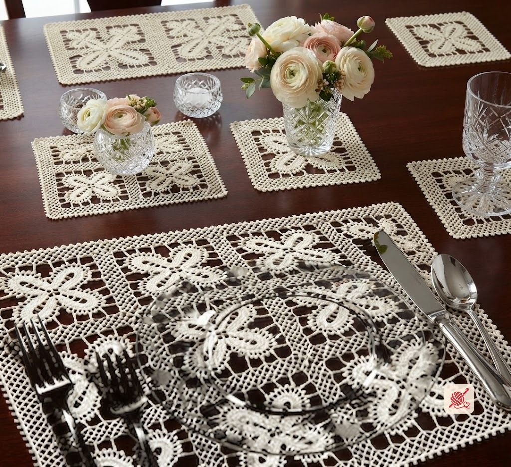 Modern Heirloom Table Doily Set Pattern #2