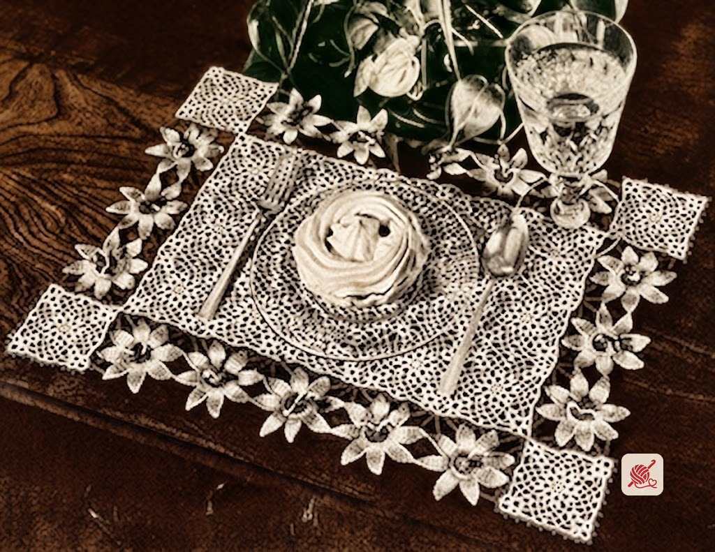 Passion Flower Luncheon Set Pattern #6404