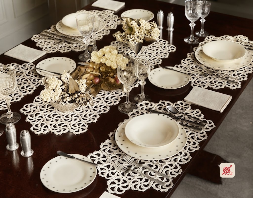 Snow Crystal Luncheon Set Pattern #7051