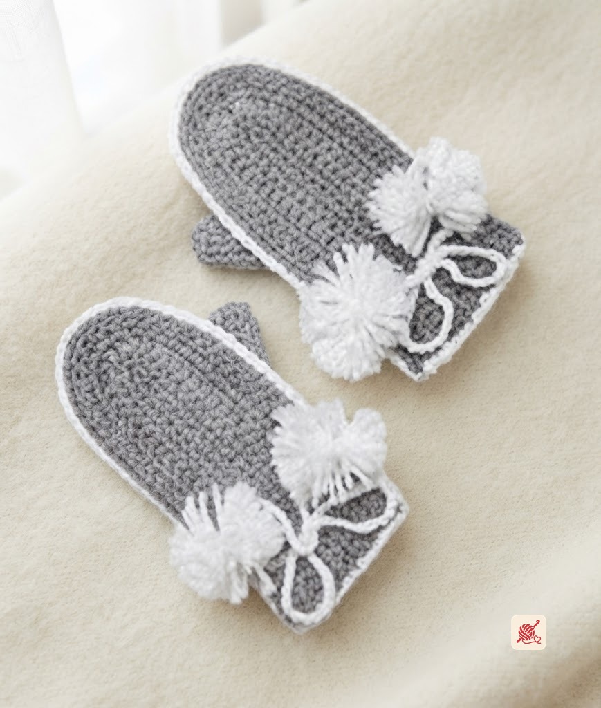 Childrens Crochet Mittens Pattern #616, #620 & #621